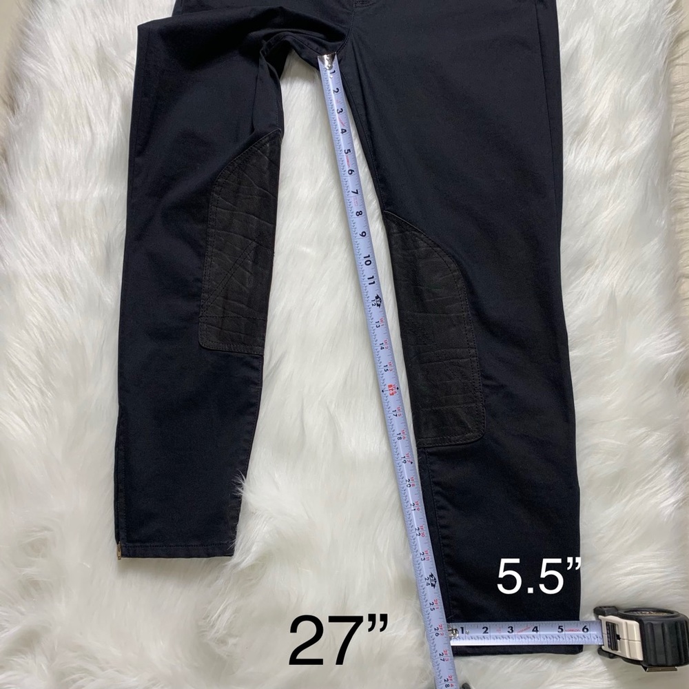 SOLD-J. Crew Riding Pants Leather & Zippered Black - Picture 8 of 8